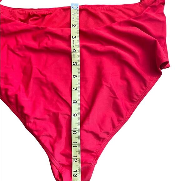 Cute Red Rachel Roy One Piece Cut Out Bathing Suit size 16 - Picture 6 of 7